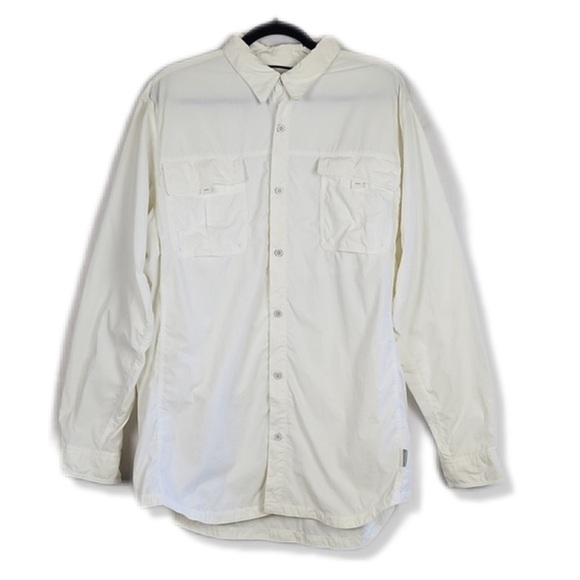 Men’s Columbia Titanium White Long Sleeve Button Up Shirt XXL - Picture 1 of 12
